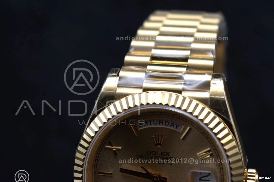 Dial DayDate GSF Bracelet on OnTrend Gold Roman RG Weight 390 40 Gain President A 0704